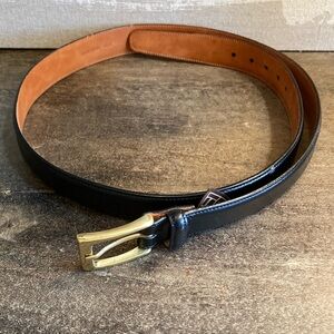 Trafalgar Black and Brown Leather Belt